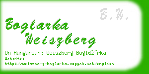 boglarka weiszberg business card